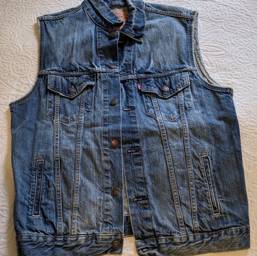 Unisex Levi Denim Trucker vest